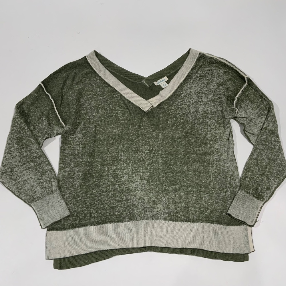 Sundance Samantha V-neck Green Sweater